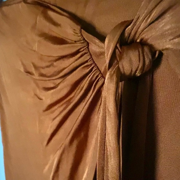 Anthropology copper faux wrap sarong skirt - Picture 3 of 3